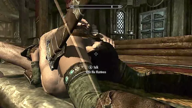 Huge-titted, video game, skyrim sex mod
