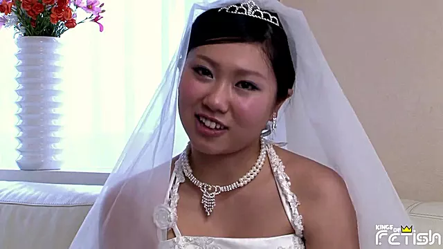 Lustful asian bride breathtaking porn scene