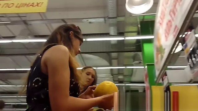 Marvelous Upskirt Scene Presents Two Teens With Melons