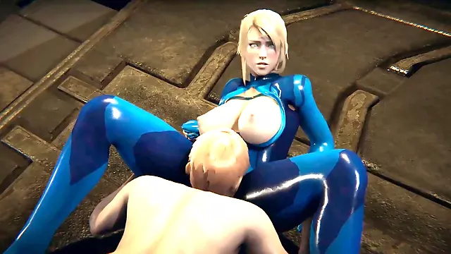 Metroid: Blonde bombshell Sara Samus fucked in the space station access