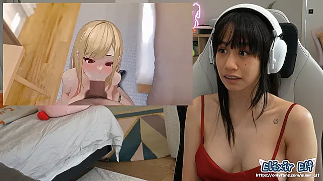 Creampie darling manga porn featuring petite Asian Twitch streamer Marin Kitagawa