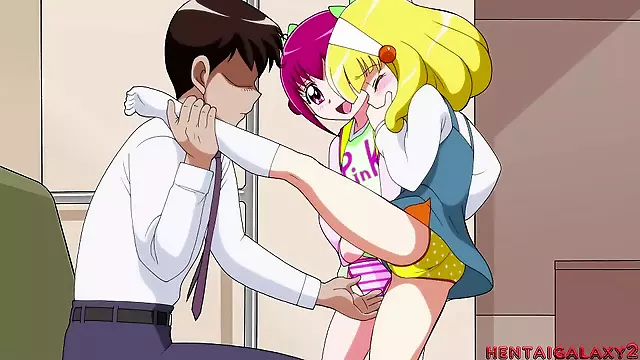 Momi Anime, Hentai Tinédzser, Blond Tini, Tini Szopás, Tini Cumshot, Tini Handjob, Handjob Hármasban