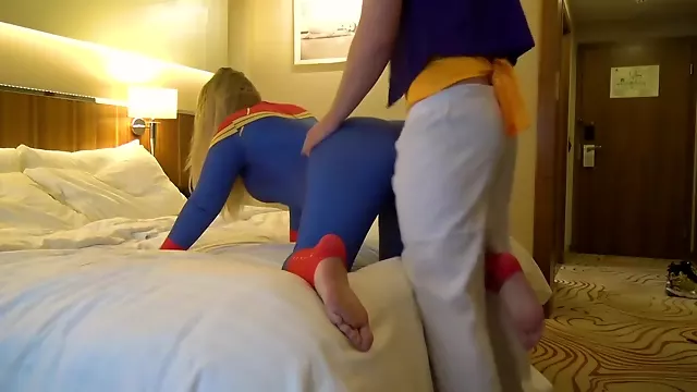 Captain Marvel with big ass fucks Aladdin :D