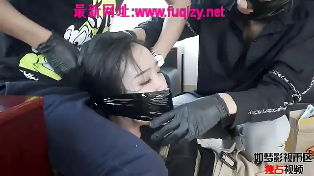 Chinese police officer bondage, asian bondage, shoplyfter chinese