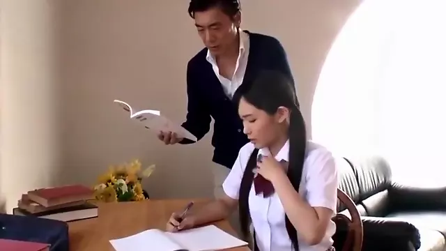 Japanese tutor fuck his student