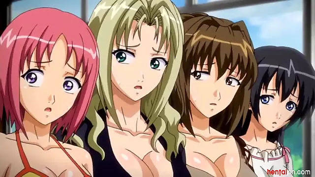 One Of The Three Anime Sisters Gets Made Love By Loads Of Nasty Guys