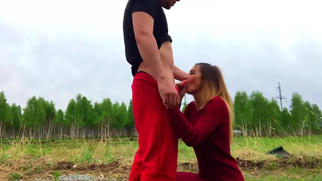 Sex And Blowjob In A Public Recreation Park.on A Picnic