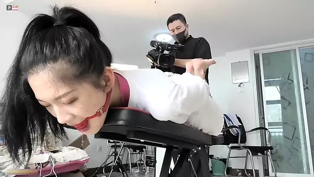 Chinese Model bondage & tickle