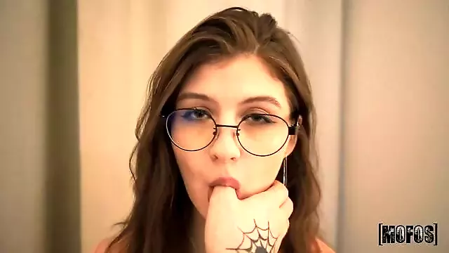 Cumming on the Naughty Girl's Glasses