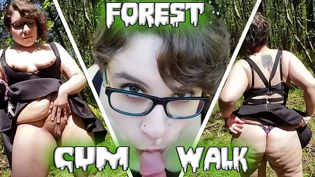 BBW Hikes and Fucks in Public and Walks back with CUM FACIAL! *Short*