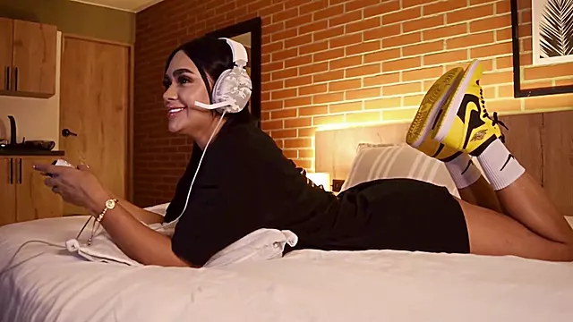 POV video of a gaming girl