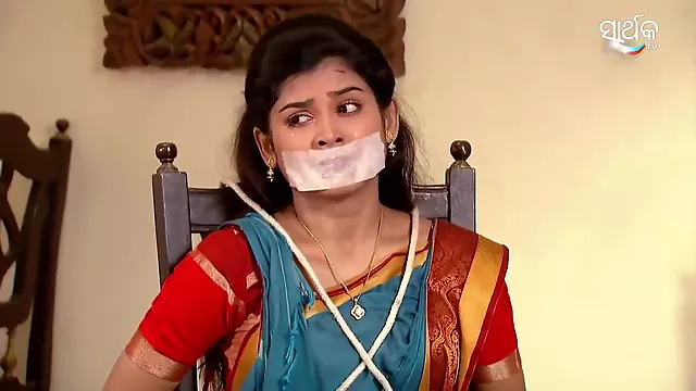 Gagged In Saree