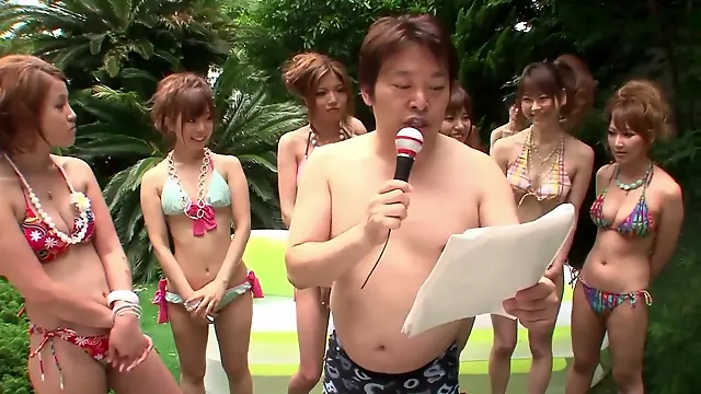 Jong Bikini, Azie Orgie, Japanse Meisje, Japanse Tieners, Meidengroep, Tieten, Zwembad Tieners