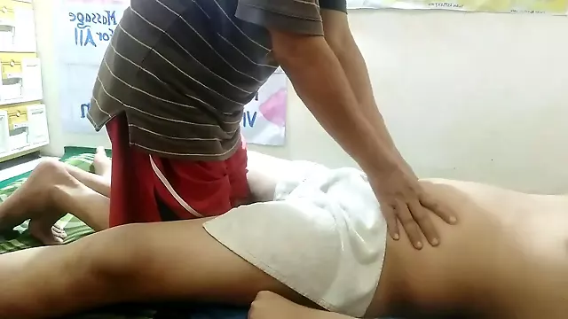 Guy relaxing from the horniest cock massage